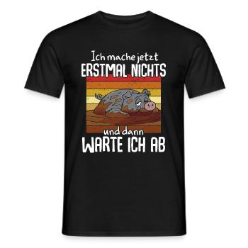Ich Mache Jetzt Erstmal Nichts - Männer T-Shirt - Schwarz - Vorne - AI Model Male 178 light (178cm)