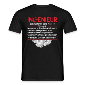 Definition Ingenieur - Männer T-Shirt - Schwarz - Vorne - AI Model Male 178 light (178cm)