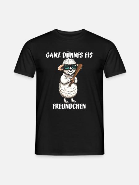 Guten Morgen Ganz dünnes Eis - Männer T-Shirt - Schwarz