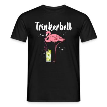 Trinkerbell Flamingo - Männer T-Shirt - Schwarz - Vorne - AI Model Male 178 light (178cm)