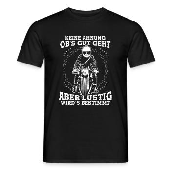 Je ne sais pas si ça va bien se passer mais ça va être une moto - T-shirt homme - noir - Devant - AI Model Male 178 light (178cm)