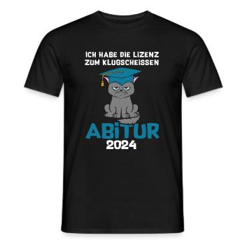 High School Diploma 2024 Graduation License to Wisecrack - Men's T-Shirt - black - Front - AI Model Male 178 light (178cm)
