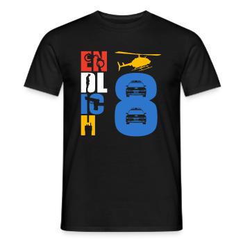 Finalement, 8 policiers - T-shirt homme - noir - Devant - AI Model Male 178 light (178cm)