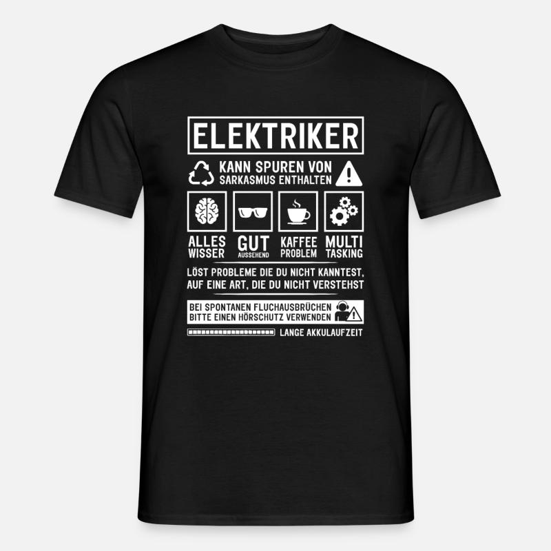 Kann Spuren von Sarkasmus enthalten - Männer T-Shirt - Schwarz