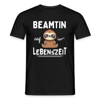 Beamtin auf Lebenszeit - Männer T-Shirt - Schwarz - Vorne - AI Model Male 178 light (178cm)