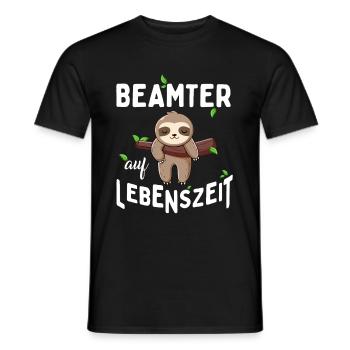 Beamter auf Lebenszeit - Männer T-Shirt - Schwarz - Vorne - AI Model Male 178 light (178cm)