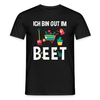 Je suis bon jardinier de lit - T-shirt homme - noir - Devant - AI Model Male 178 light (178cm)