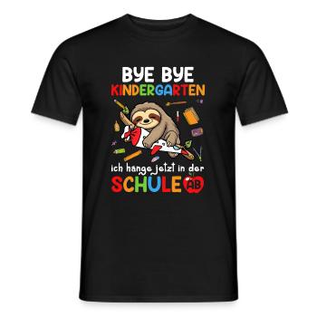 Bye Bye la maternelle, je traîne à l’école maintenant - T-shirt homme - noir - Devant - AI Model Male 178 light (178cm)