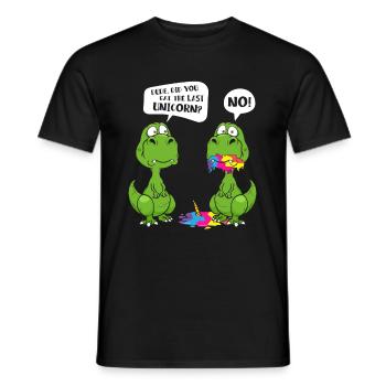 Dude Did You Eat The Last Unicorn - Männer T-Shirt - Schwarz - Vorne - AI Model Male 178 light (178cm)