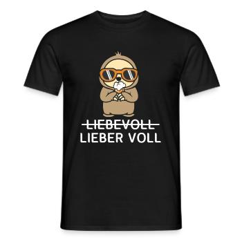 Lieber Voll als Liebevoll Bier - Männer T-Shirt - Schwarz - Vorne - AI Model Male 178 light (178cm)