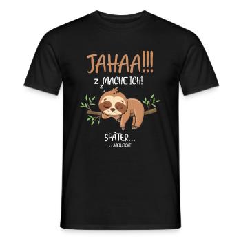 Maybe I'll do it later - Men's T-Shirt - black - Front - AI Model Male 178 light (178cm)