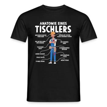 Anatomie eines Tischlers - Männer T-Shirt - Schwarz - Vorne - AI Model Male 178 light (178cm)