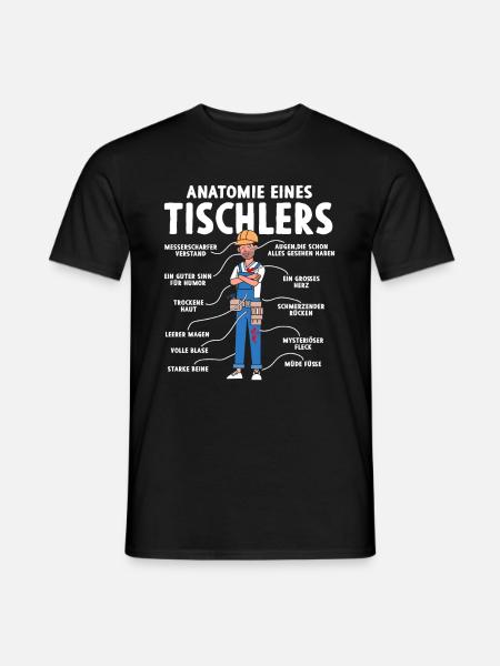 Anatomie d’un charpentier - T-shirt homme - noir