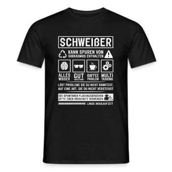 May contain traces of sarcasm - Men's T-Shirt - black - Front - AI Model Male 178 light (178cm)
