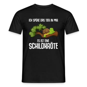 Ich Spüre Das Tier In Mir Es Ist Eine Schildkröte - Männer T-Shirt - Schwarz - Vorne - AI Model Male 178 light (178cm)