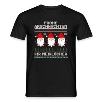 Happy ass nights you wine holes - Men's T-Shirt - black - Front - AI Model Male 178 light (178cm)