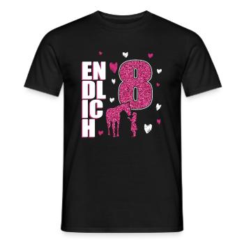 Enfin 8 chevaux poney - T-shirt homme - noir - Devant - AI Model Male 178 light (178cm)
