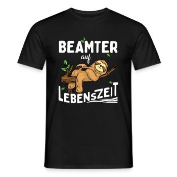 Beamter auf Lebenszeit Faultier - Männer T-Shirt - Schwarz - Vorne - AI Model Male 178 light (178cm)