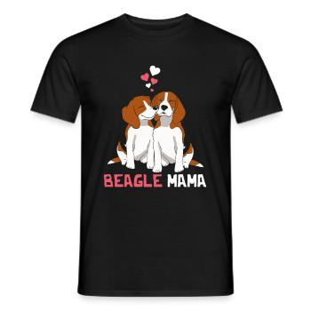 Beste Beagle Mama - Männer T-Shirt - Schwarz - Vorne - AI Model Male 178 light (178cm)
