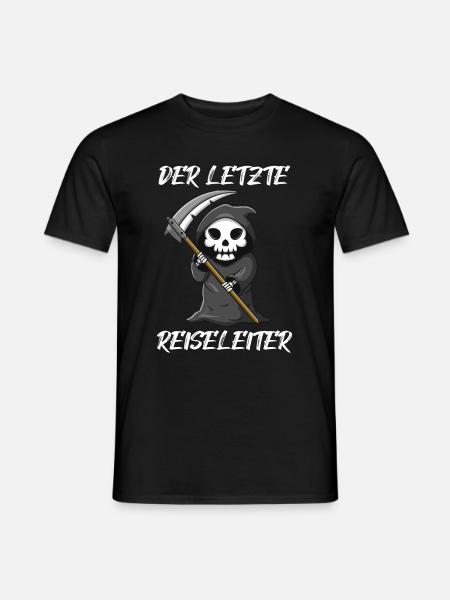 Der letzte Reiseleiter Sensenmann - Männer T-Shirt - Schwarz