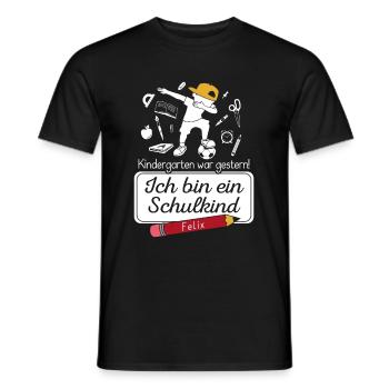 Ich bin ein Schulkind Felix - Männer T-Shirt - Schwarz - Vorne - AI Model Male 178 light (178cm)