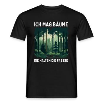 Ich Mag Bäume Die Halten Die Fresse - Männer T-Shirt - Schwarz - Vorne - AI Model Male 178 light (178cm)