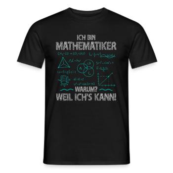 Je suis mathématicien parce que je peux être enseignant - T-shirt homme - noir - Devant - AI Model Male 178 light (178cm)