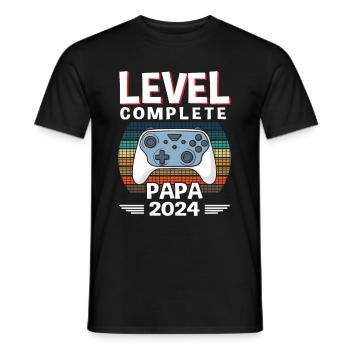 Level Complete Dad 2024 - Men's T-Shirt - black - Front - AI Model Male 178 light (178cm)