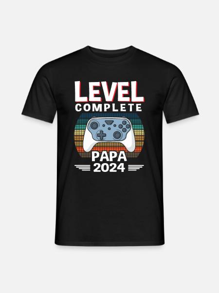 Level Complete Dad 2024 - Men's T-Shirt - black