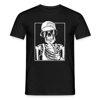 Skeleton American Football Halloween - Männer T-Shirt - Schwarz - Vorne - AI Model Male 178 light (178cm)