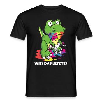 Comment le dernier dragon mange la licorne - T-shirt homme - noir - Devant - AI Model Male 178 light (178cm)