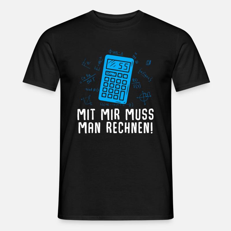 Mathe Mathematik Lehrer Rechner - Männer T-Shirt - Schwarz