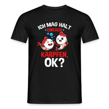 J'aime juste la carpe, OK - T-shirt homme - noir - Devant - AI Model Male 178 light (178cm)