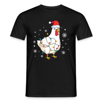 Poulet de Noël - T-shirt homme - noir - Devant - AI Model Male 178 light (178cm)