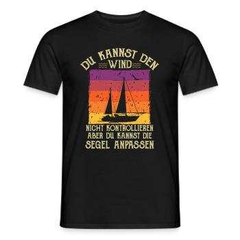 Tu ne peux pas contrôler le vent Sailor - T-shirt homme - noir - Devant - AI Model Male 178 light (178cm)