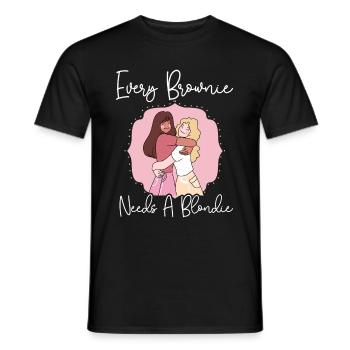 Every Blondie Needs A Brownie - Men's T-Shirt - black - Front - AI Model Male 178 light (178cm)