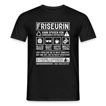 May contain traces of sarcasm - Men's T-Shirt - black - Front - AI Model Male 178 light (178cm)