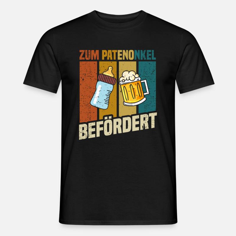 Zum Patenonkel befördert - Männer T-Shirt - Schwarz