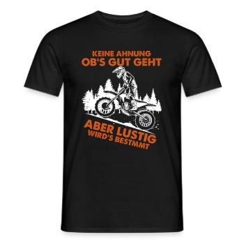 Je ne sais pas si ça va bien se passer mais ça va être le motocross - T-shirt homme - noir - Devant - AI Model Male 178 light (178cm)