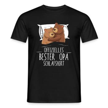 Chemise de sommeil officielle Best Grandpa - T-shirt homme - noir - Devant - AI Model Male 178 light (178cm)