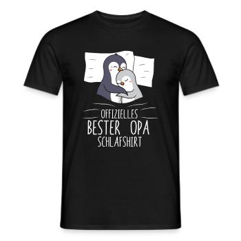 Chemise de sommeil officielle de grand-père pour grand-père - T-shirt homme - noir - Devant - AI Model Male 178 light (178cm)
