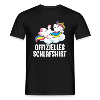 Chemise de nuit officielle Licorne - T-shirt homme - noir - Devant - AI Model Male 178 light (178cm)