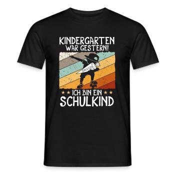 I'm a school kid David - Men's T-Shirt - black - Front - AI Model Male 178 light (178cm)