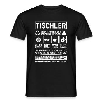 May contain traces of sarcasm - Men's T-Shirt - black - Front - AI Model Male 178 light (178cm)