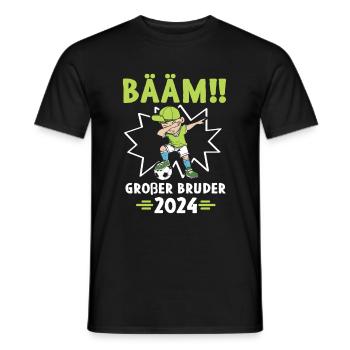 Bääm Big Brother 2024 Dabbing Football - Men's T-Shirt - black - Front - AI Model Male 178 light (178cm)