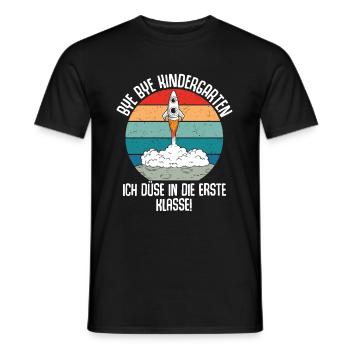 Bye Bye Kindergarten Ich Düse In Die 1. Klasse - Männer T-Shirt - Schwarz - Vorne - AI Model Male 178 light (178cm)