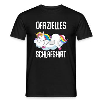 Chemise de nuit officielle Licorne - T-shirt homme - noir - Devant - AI Model Male 178 light (178cm)