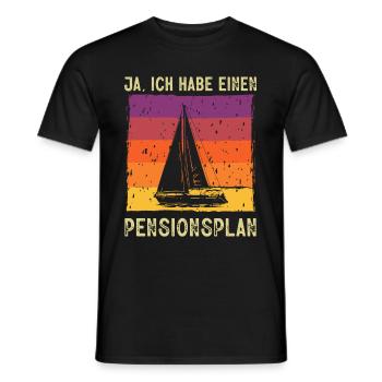 Régime de retraite Voile Régime de retraite Pension de retraite marin - T-shirt homme - noir - Devant - AI Model Male 178 light (178cm)