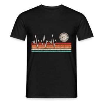 Bitcoin Herzschlag - Männer T-Shirt - Schwarz - Vorne - AI Model Male 178 light (178cm)