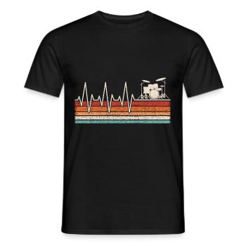 Battement de cœur de la batterie - T-shirt homme - noir - Devant - AI Model Male 178 light (178cm)